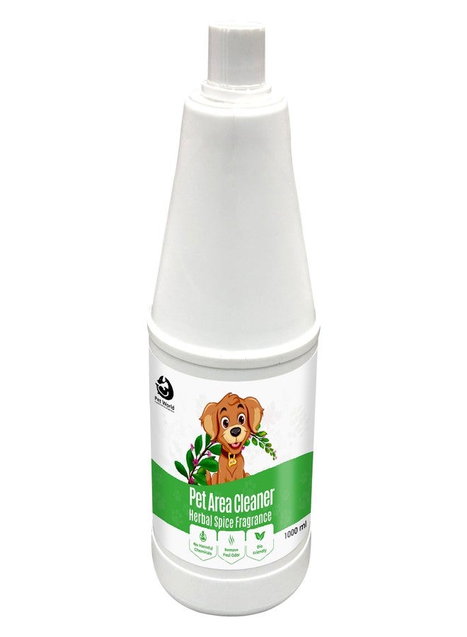 PET WORLD Area Cleaner, Pet Area Odour Remover for All Types of Surfaces | Super Safe for The Pets, Can Remove Urine Smell for Instant Freshness, Eco-Friendly Odour (1000ml), Liquid - Image 1